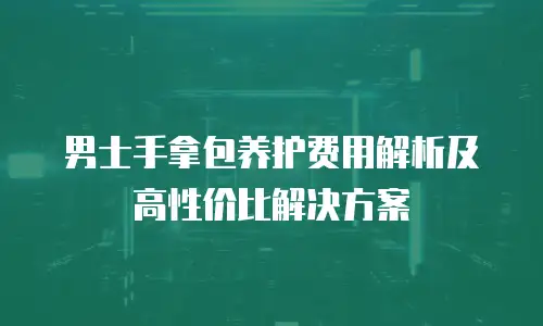 男士手拿包养护费用解析及高性价比解决方案