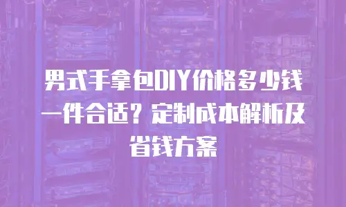 男式手拿包DIY价格多少钱一件合适？定制成本解析及省钱方案
