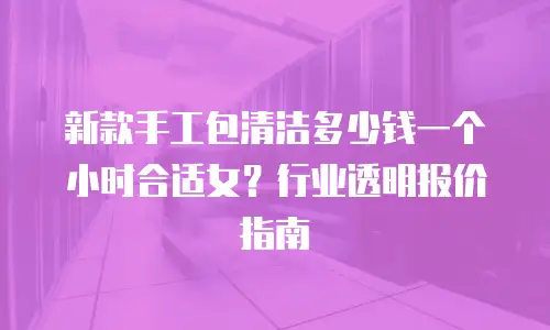 新款手工包清洁多少钱一个小时合适女？行业透明报价指南