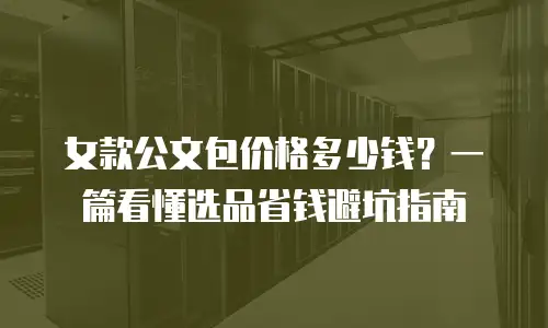 女款公文包价格多少钱？一篇看懂选品省钱避坑指南
