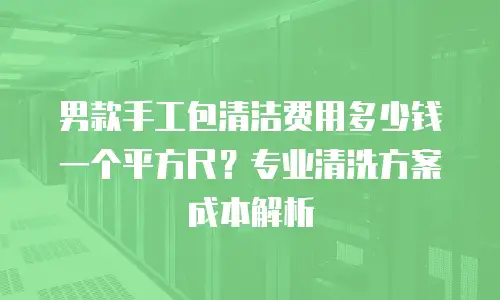 男款手工包清洁费用多少钱一个平方尺？专业清洗方案成本解析