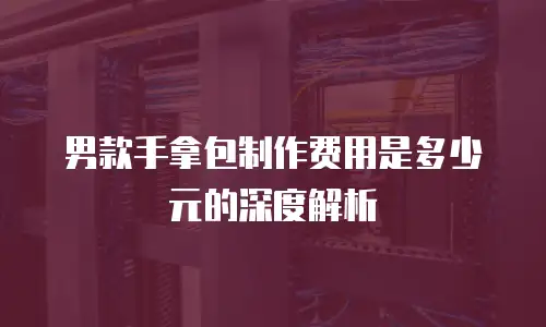 男款手拿包制作费用是多少元的深度解析