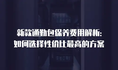 新款通勤包保养费用解析：如何选择性价比最高的方案