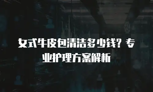 女式牛皮包清洁多少钱？专业护理方案解析