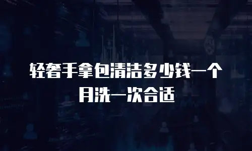 轻奢手拿包清洁多少钱一个月洗一次合适