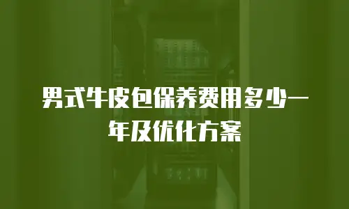 男式牛皮包保养费用多少一年及优化方案
