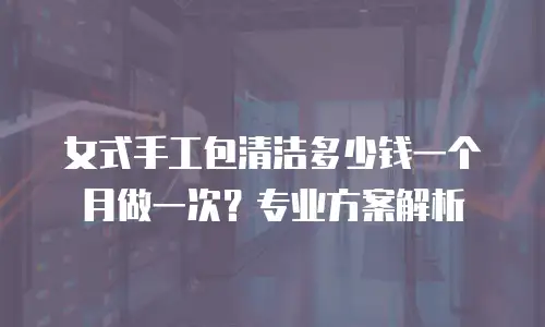 女式手工包清洁多少钱一个月做一次？专业方案解析