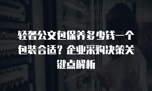 轻奢公文包保养多少钱一个包装合适？企业采购决策关键点解析
