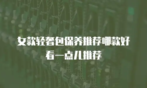女款轻奢包保养推荐哪款好看一点儿推荐