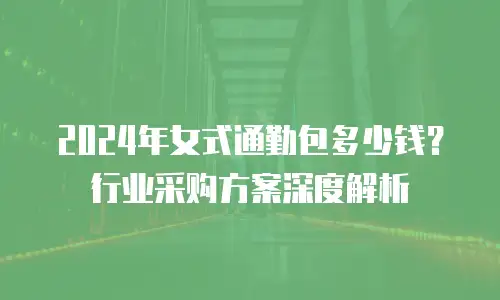 2024年女式通勤包多少钱？行业采购方案深度解析