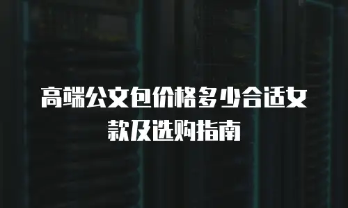 高端公文包价格多少合适女款及选购指南