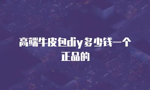 高端牛皮包diy多少钱一个正品的