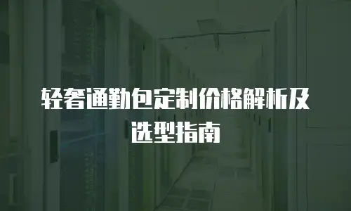 轻奢通勤包定制价格解析及选型指南