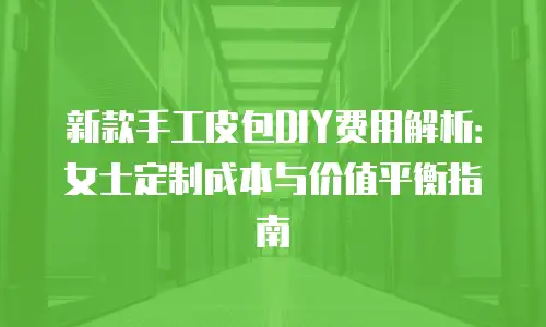 新款手工皮包DIY费用解析：女士定制成本与价值平衡指南