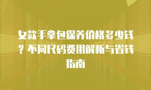 女款手拿包保养价格多少钱？不同尺码费用解析与省钱指南