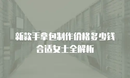 新款手拿包制作价格多少钱合适女士全解析
