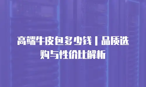高端牛皮包多少钱｜品质选购与性价比解析