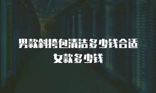 男款斜挎包清洁多少钱合适女款多少钱
