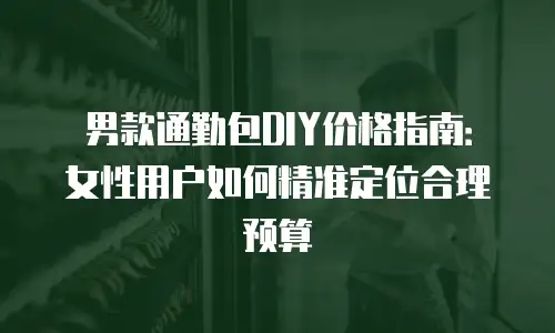 男款通勤包DIY价格指南：女性用户如何精准定位合理预算