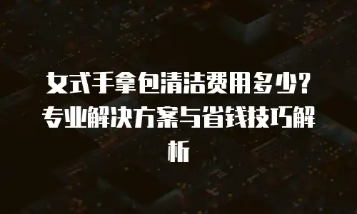 女式手拿包清洁费用多少？专业解决方案与省钱技巧解析