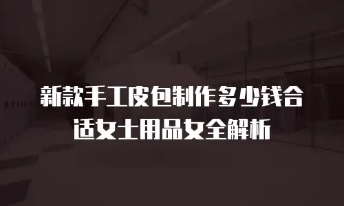 新款手工皮包制作多少钱合适女士用品女全解析
