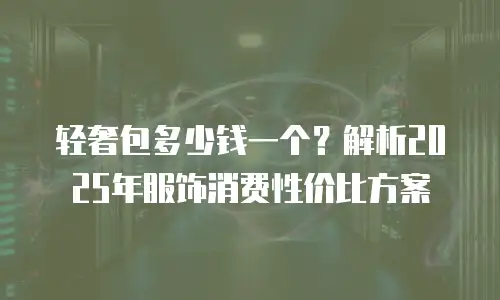 轻奢包多少钱一个？解析2025年服饰消费性价比方案
