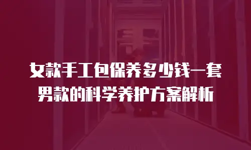 女款手工包保养多少钱一套男款的科学养护方案解析
