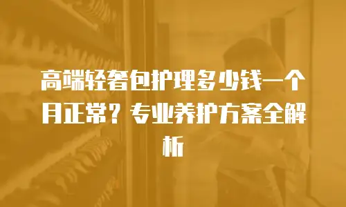 高端轻奢包护理多少钱一个月正常？专业养护方案全解析