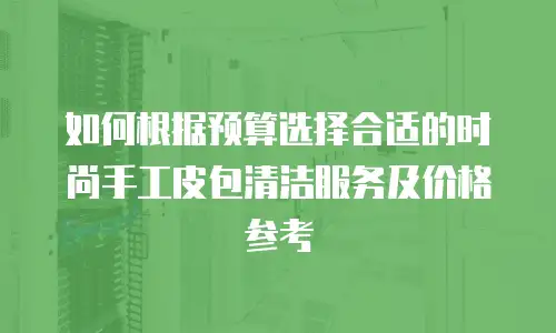 如何根据预算选择合适的时尚手工皮包清洁服务及价格参考