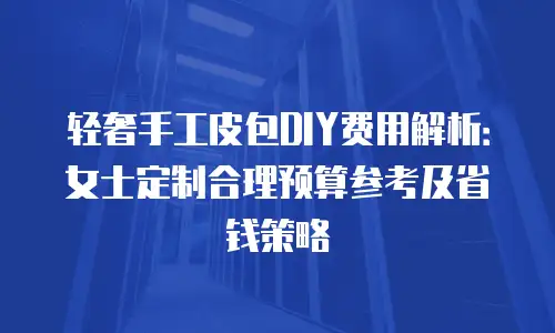 轻奢手工皮包DIY费用解析：女士定制合理预算参考及省钱策略