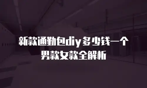 新款通勤包diy多少钱一个男款女款全解析