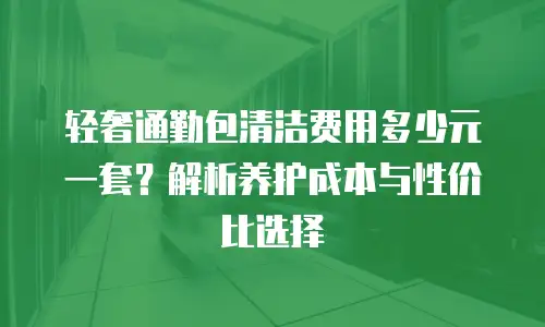 轻奢通勤包清洁费用多少元一套？解析养护成本与性价比选择