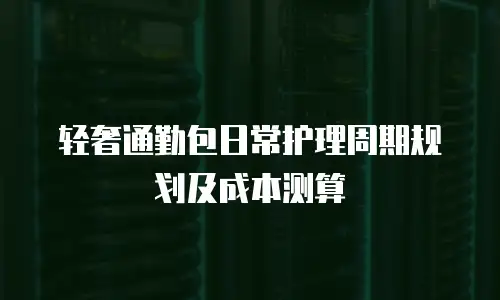 轻奢通勤包日常护理周期规划及成本测算