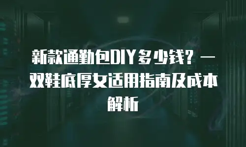 新款通勤包DIY多少钱？一双鞋底厚女适用指南及成本解析