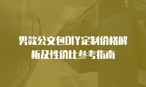 男款公文包DIY定制价格解析及性价比参考指南