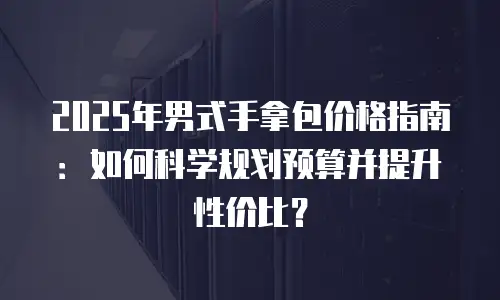 2025年男式手拿包价格指南：如何科学规划预算并提升性价比？