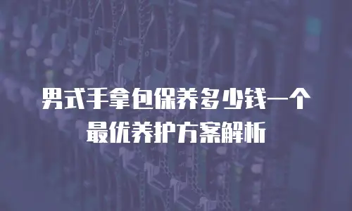 男式手拿包保养多少钱一个 最优养护方案解析