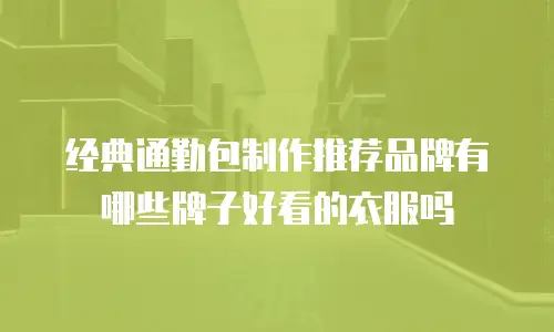 经典通勤包制作推荐品牌有哪些牌子好看的衣服吗