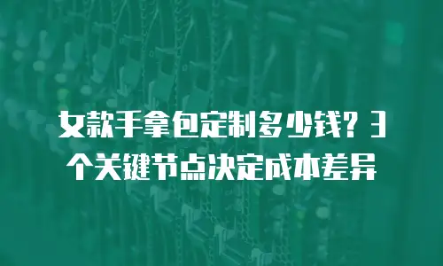 女款手拿包定制多少钱？3个关键节点决定成本差异