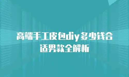 高端手工皮包diy多少钱合适男款全解析