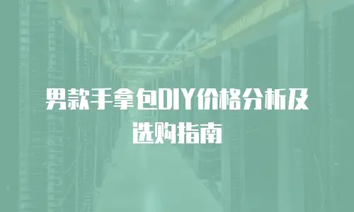 男款手拿包DIY价格分析及选购指南