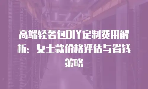 高端轻奢包DIY定制费用解析：女士款价格评估与省钱策略