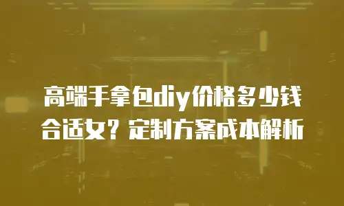 高端手拿包diy价格多少钱合适女？定制方案成本解析