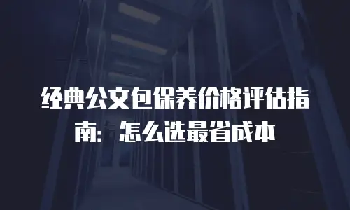 经典公文包保养价格评估指南：怎么选最省成本