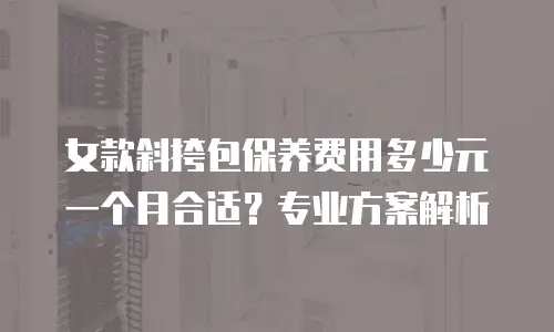 女款斜挎包保养费用多少元一个月合适？专业方案解析