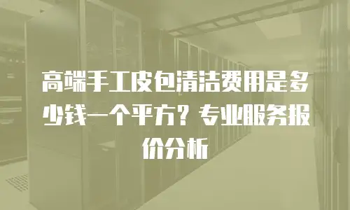 高端手工皮包清洁费用是多少钱一个平方？专业服务报价分析