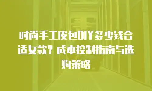 时尚手工皮包DIY多少钱合适女款？成本控制指南与选购策略