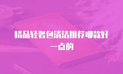 精品轻奢包清洁推荐哪款好一点的