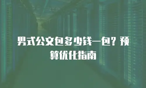 男式公文包多少钱一包？预算优化指南