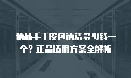 精品手工皮包清洁多少钱一个？正品适用方案全解析